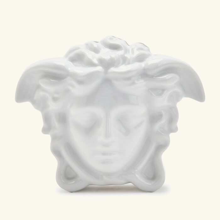 versace medusa grande vase small white
