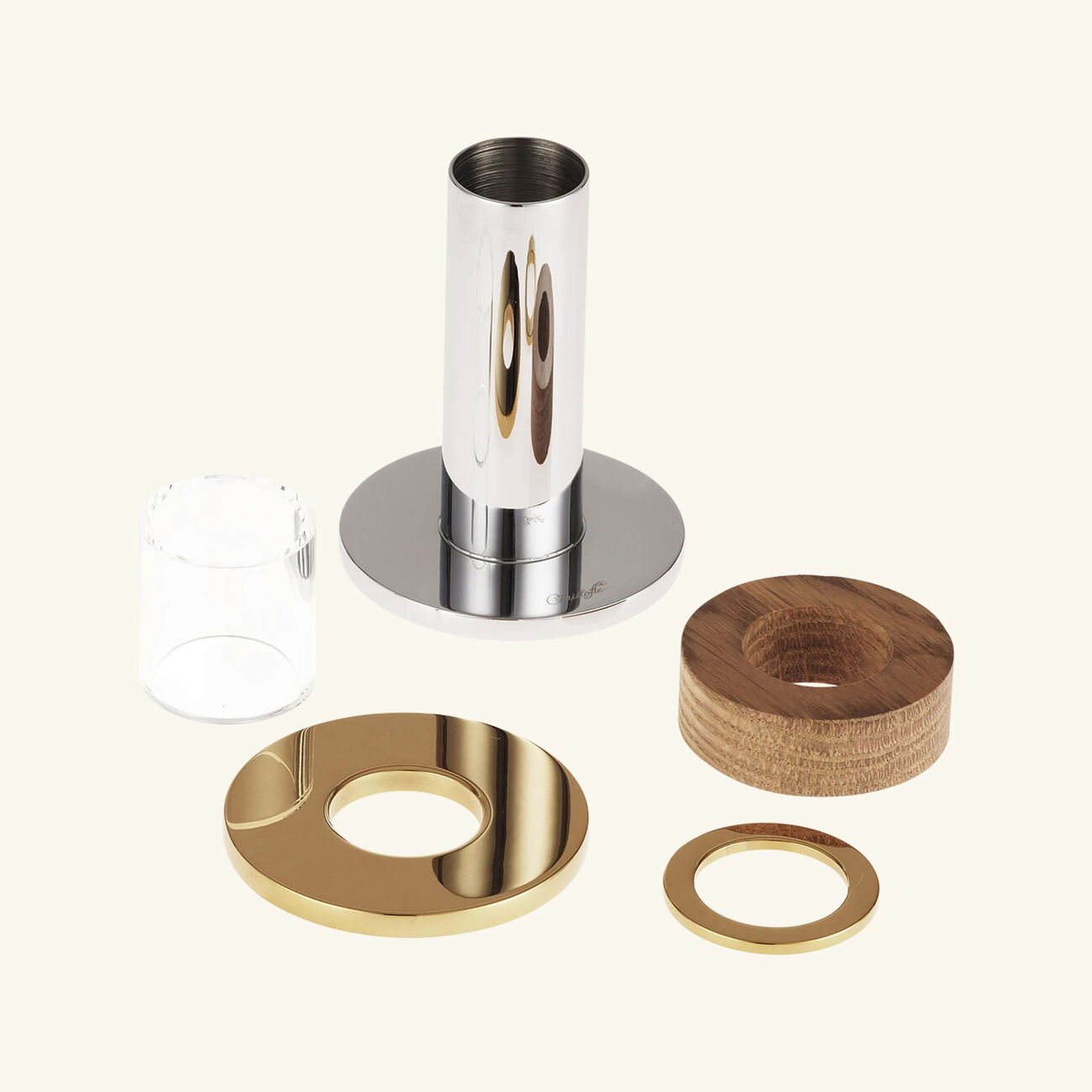 Myriade Candle Holder Small Stainless Steel christofle myriade candle holder small stainless steel