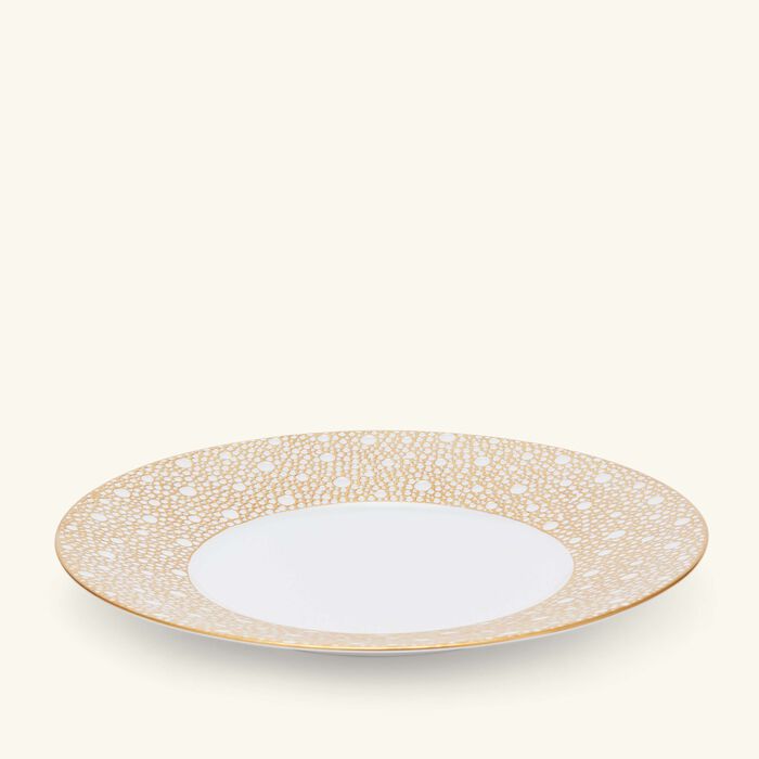 bernardaud ecume mordore service plate round gold 31cm