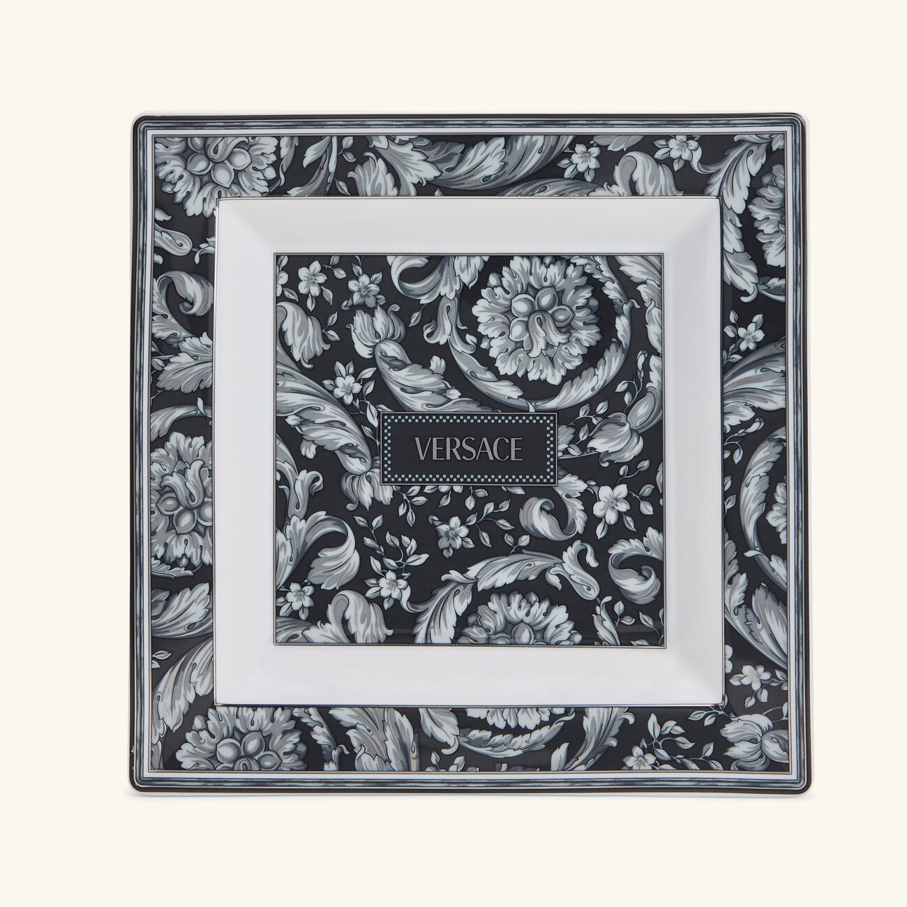 فيرساتشي صينية الحلى والمجوهرات باروكو مربعة متوسطة الحجم