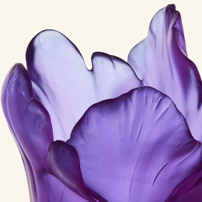 daum tulip vase small pink