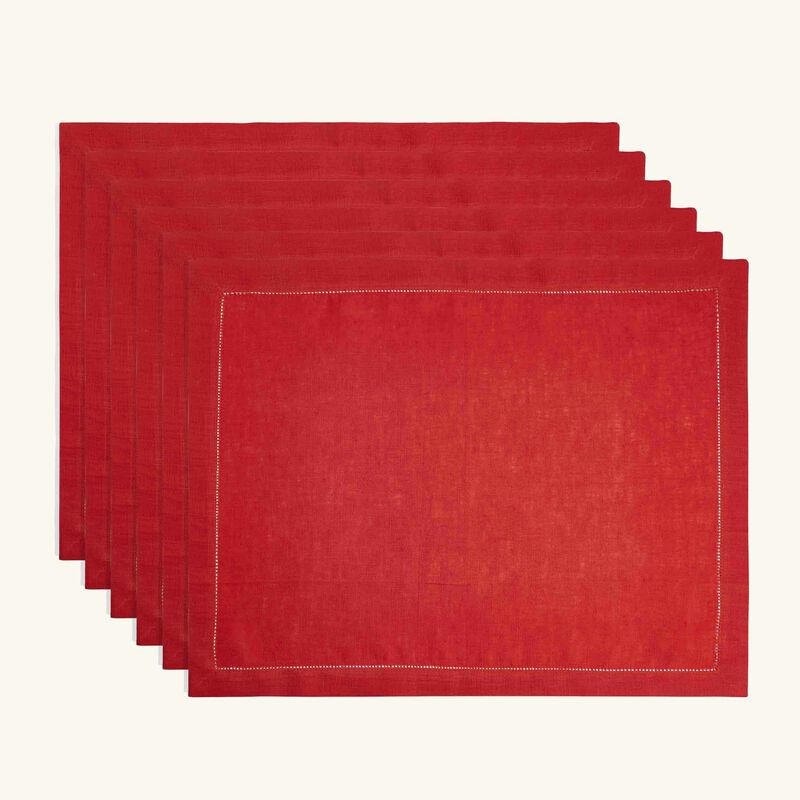 catherine denoual feliz placemat red set of 6