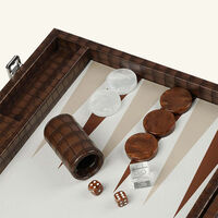 Patinated Crocodile Backgammon Set vido patinated crocodile backgammon set