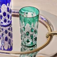 baccarat tsar highball drinking glass green