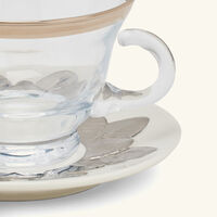 villari peacock cappuccino cup silver