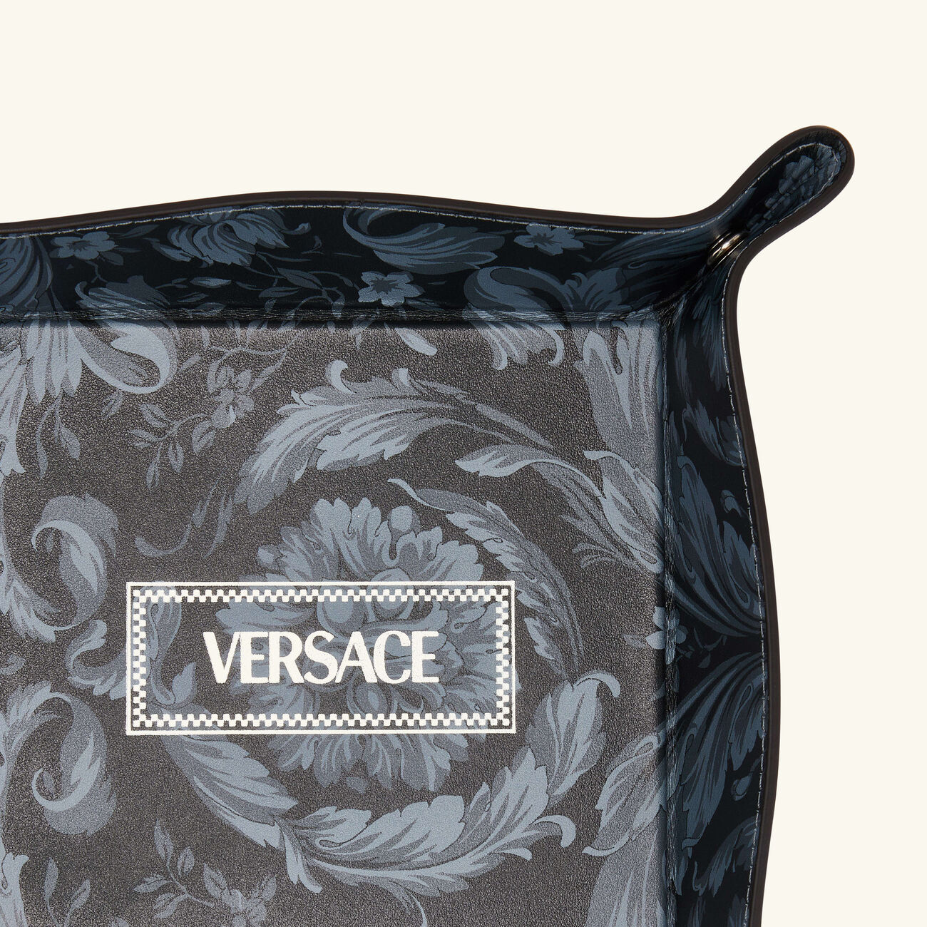 Barocco Trinket Tray Square Small Grey versace barocco trinket tray square small grey