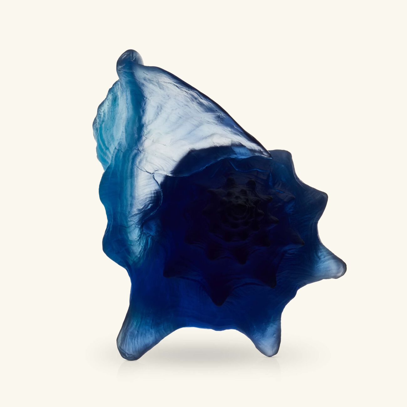 daum mer de corail conch shell figurine small blue