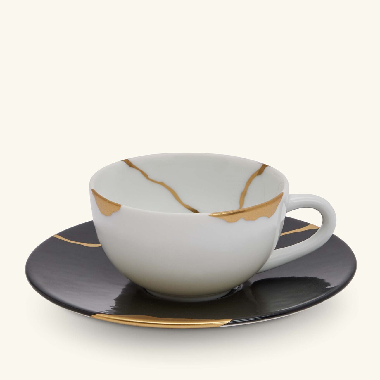 Kintsugi Coffee Cup & Saucer Black bernardaud kintsugi coffee cup saucer black