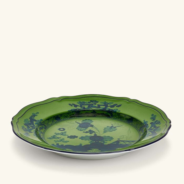 ginori 1735 antico doccia dessert plate round green 21cm