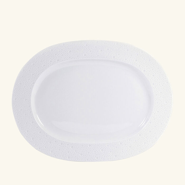 bernardaud ecume serving platter oval white 23cm