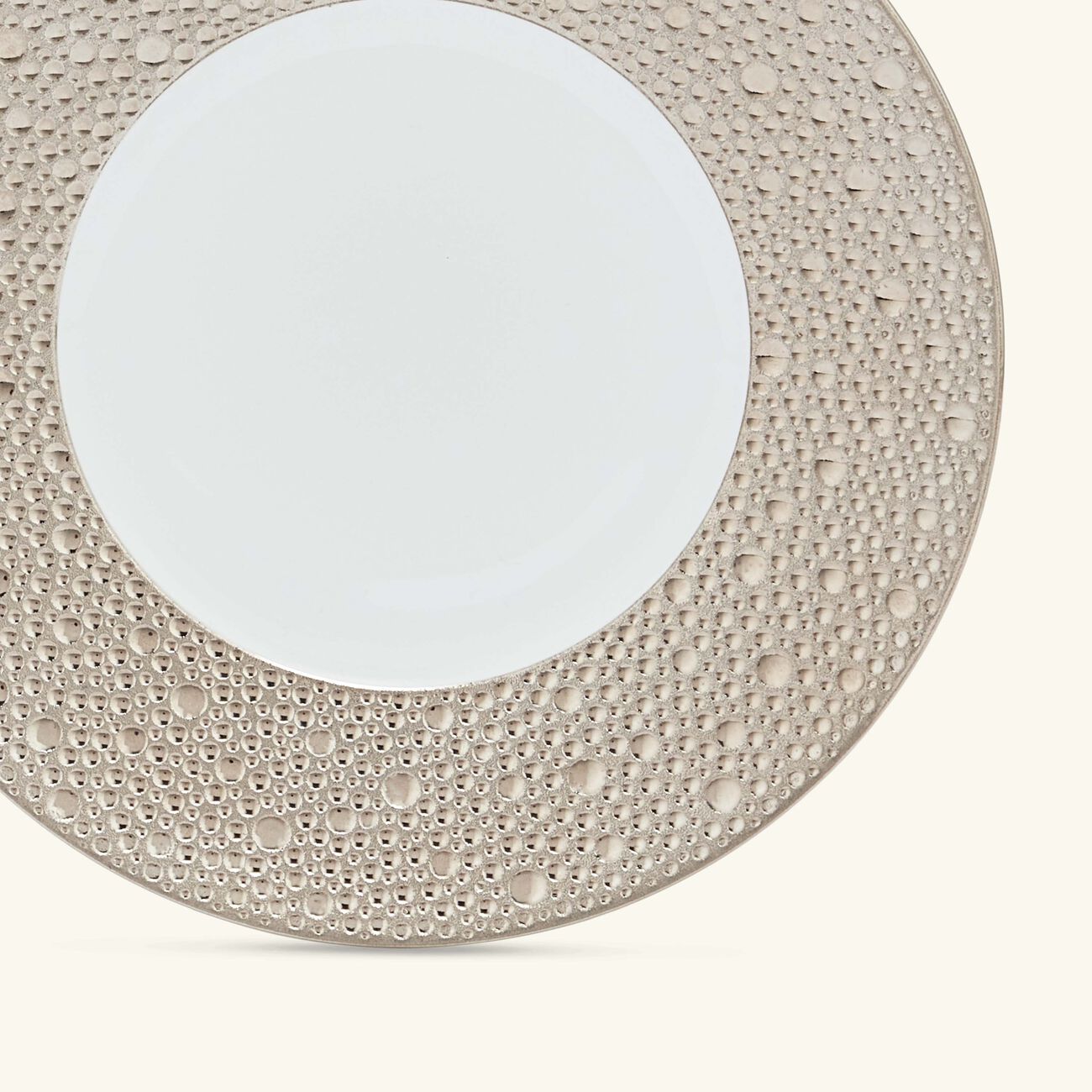 bernardaud ecume bread   butter plate round silver 16cm