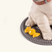 lladro puppie pug sculpture medium white