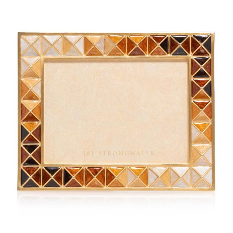 Abaculus Pyramid Picture Frame Gold 10x12cm jay strongwater abaculus pyramid picture frame gold 10x12cm