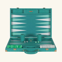 vido teal alligator backgammon set