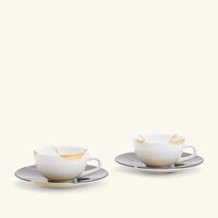 Kintsugi Charbon Espresso Cups And Saucers - Set Of 2 bernardaud kintsugi charbon espresso cups and saucers set of 2