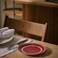 versace la greca signature bread   butter plate round red 16cm