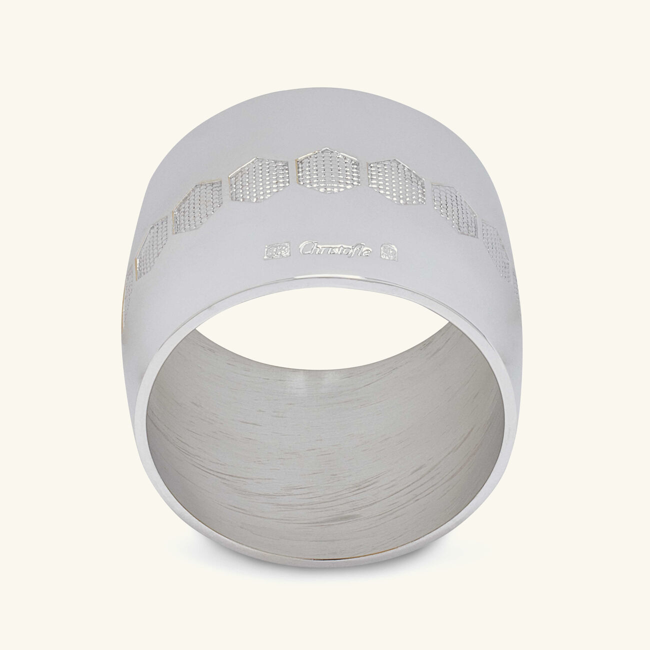كريستوفل حلقة المناديل بيبي باللون الفضي