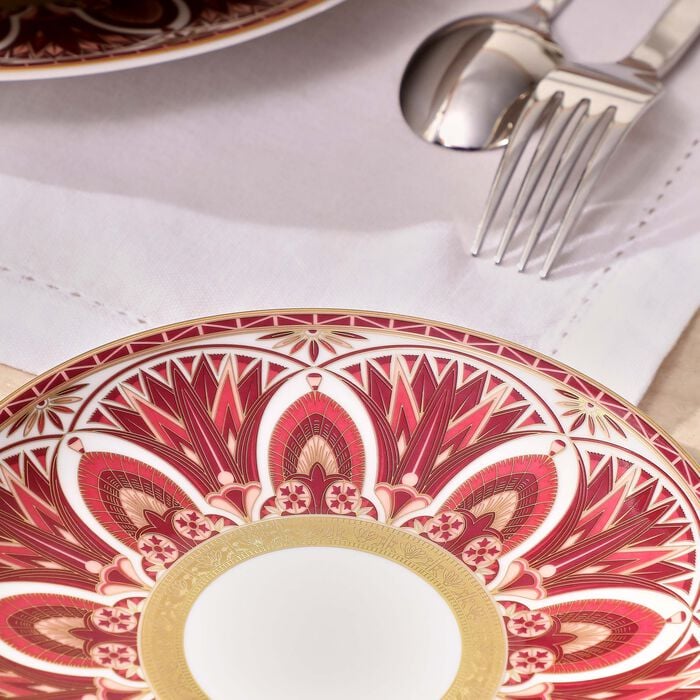 haviland reves du nil pourpre bread   butter plate red 16cm