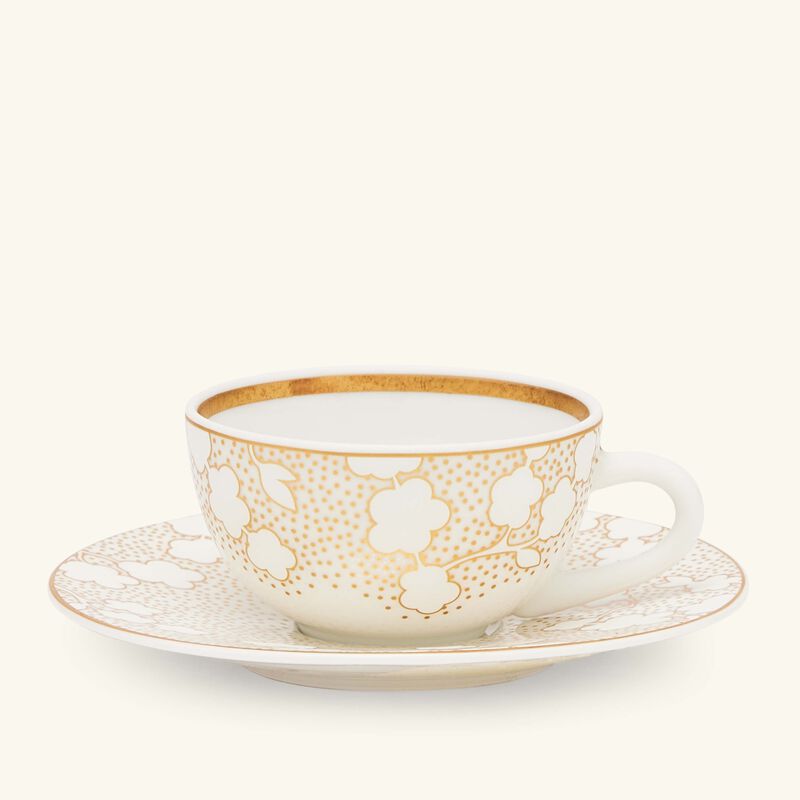 bernardaud reves coffee cup   saucer gold
