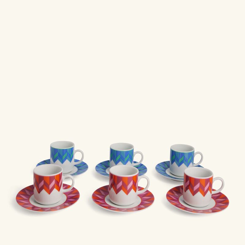 صلصال طقم بهجة المؤلف من 6 فناجين للإسبريسو