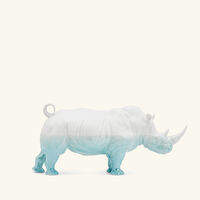 lladro underwater rhino sculpture small white