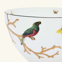 bernardaud aux oiseaux salad bowl gold 27cm