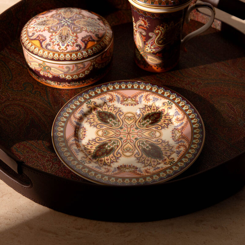 etro thistle decorative plate pink set of 2