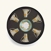 فيرساتشي طقم برستيج جالا مؤلف من 6 فناجين للقهوة مع صحونها باللون الأبيض