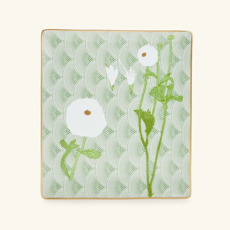 Praiana Tray Rectangular Small Green bernardaud praiana tray rectangular small green