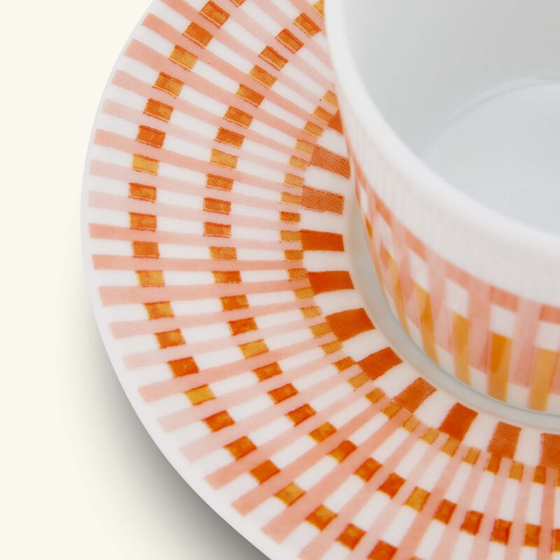 bernardaud terra rosa coffee cup   saucer orange set of 2