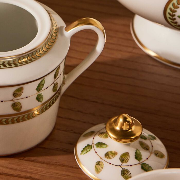 bernardaud constance sugar bowl green