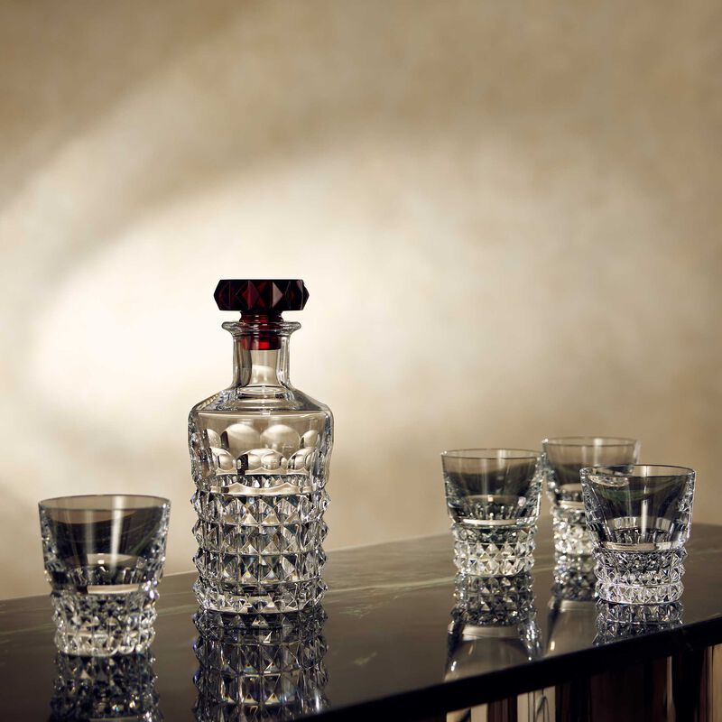 baccarat louxor drinking glass   bar set clear