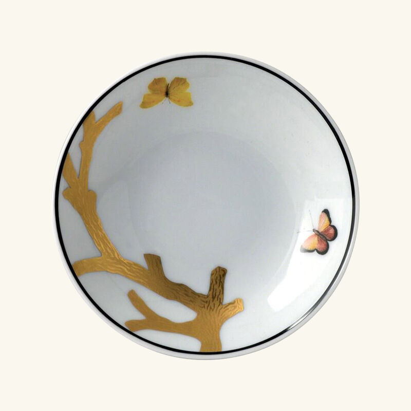 bernardaud aux oiseaux serving bowl gold 10cm