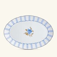 bernardaud brocante serving platter oval blue 33cm