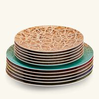 bernardaud etoile boites plate blue set of 6