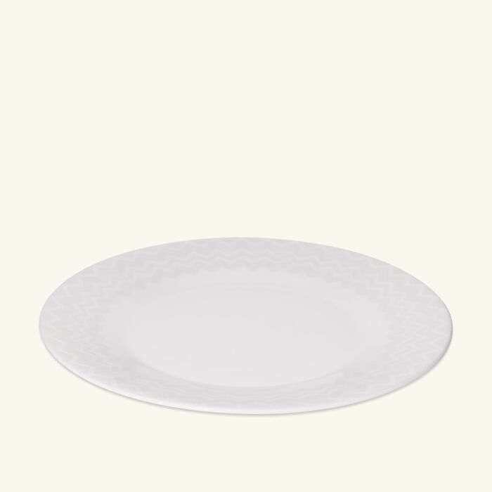missoni home zig zag dinner plate round white 27 cm set of 2