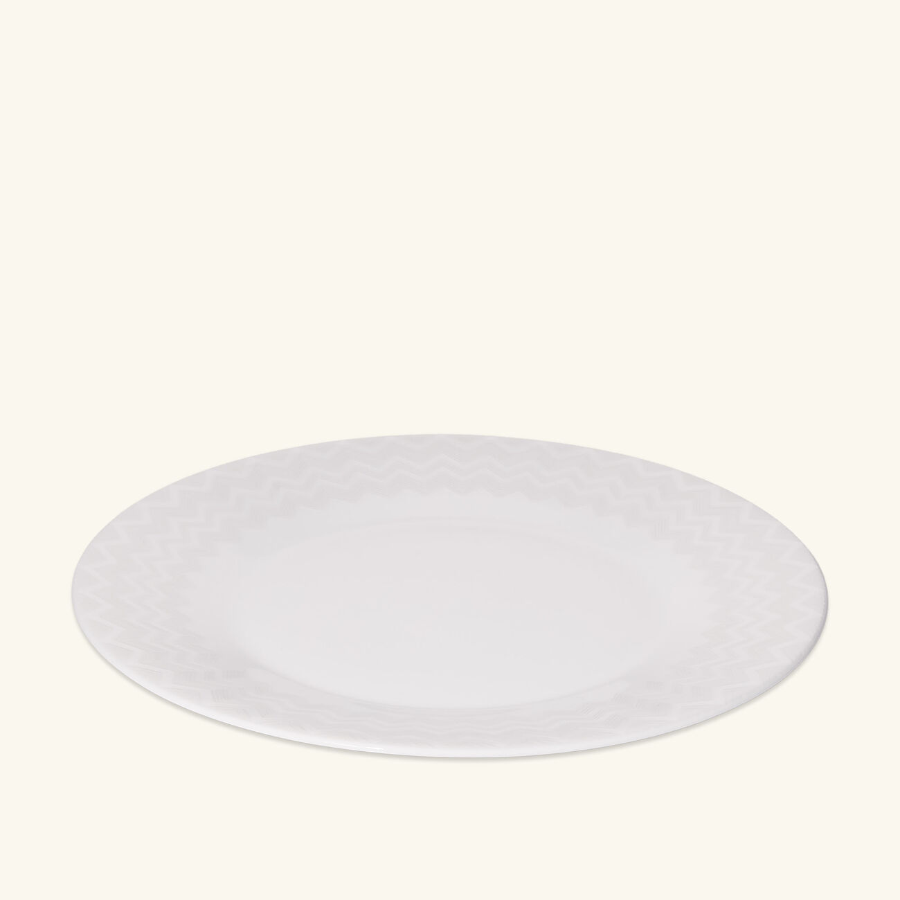 ZIG ZAG Dinner Plate Round White 27 cm Set of 2 missoni home zig zag dinner plate round white 27 cm set of 2