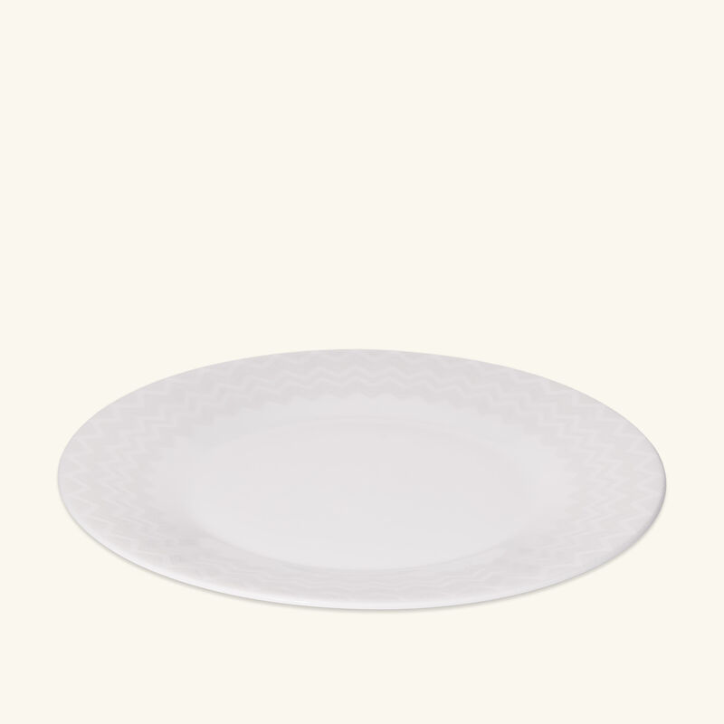 ZIG ZAG Dinner Plate Round White 27 cm Set of 2 missoni home zig zag dinner plate round white 27 cm set of 2