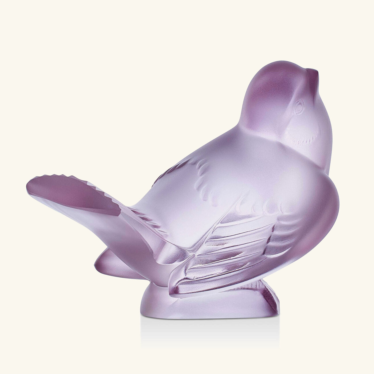 lalique sparrow sculpture small pink