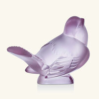 lalique sparrow sculpture small pink