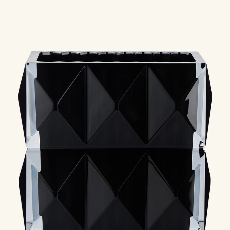 baccarat louxor vase rectangular black