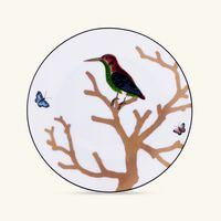 bernardaud aux oiseaux bread   butter plate round gold 14cm
