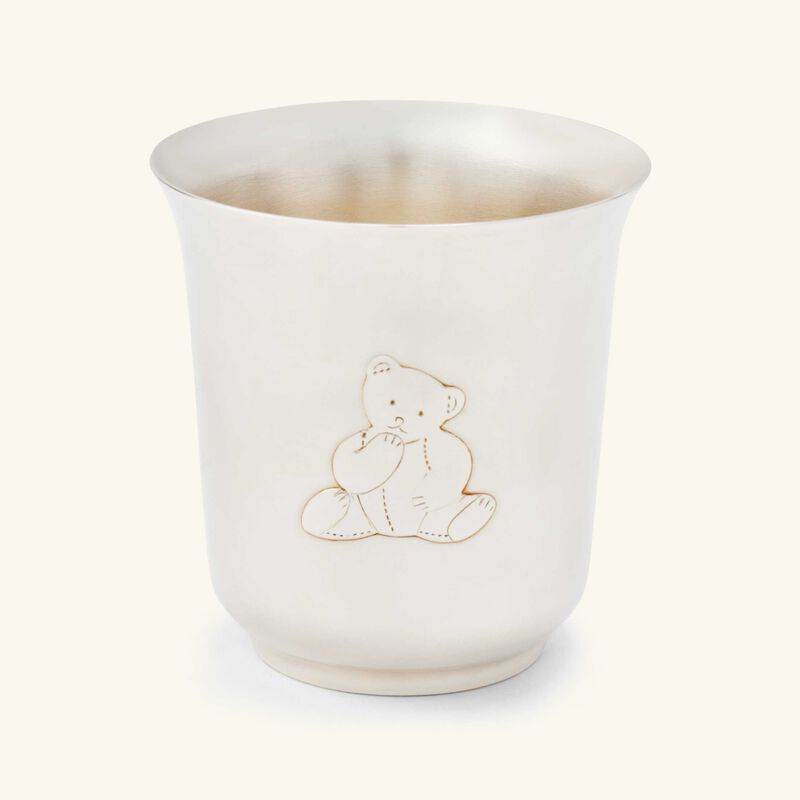 christofle charly bear baby cup silver plated