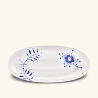 رويال كوبنهاغن طبق التقديم بلو فلوتد ميغا بيضاوي أبيض 37 سم