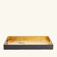 Lacquered Tray Rectangular Large Gold les ottomans lacquered tray rectangular large gold