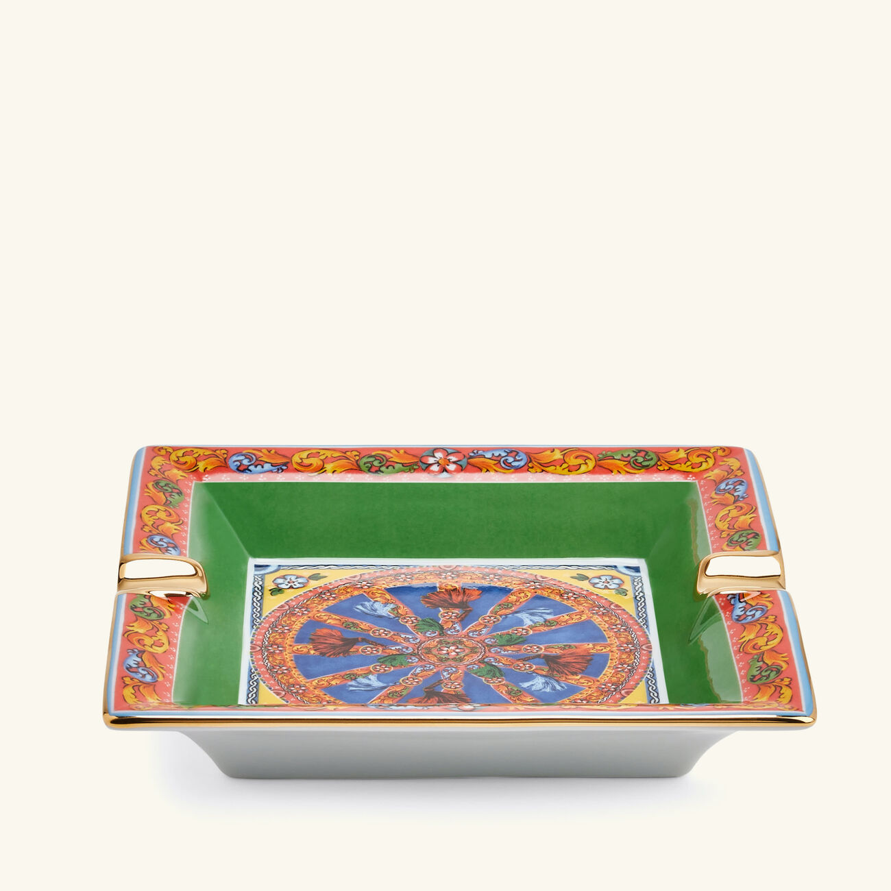 دولتشي أند غابانا كازا منفضة مربعة صغيرة مزينة بنقوش