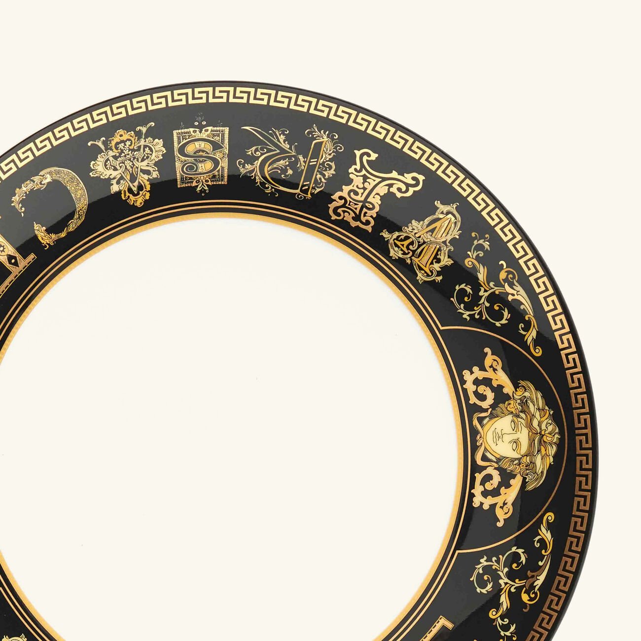 Virtus Gala Plate Round Black 20cm versace virtus gala plate round black 20cm