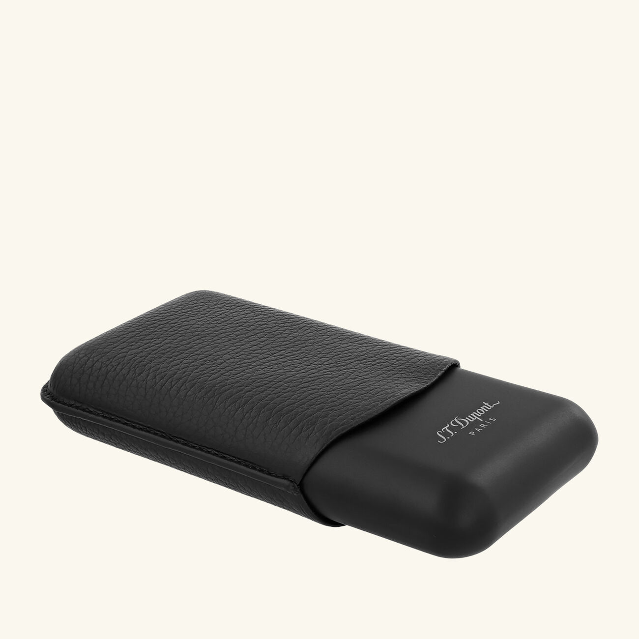 st dupont triple cigar case black