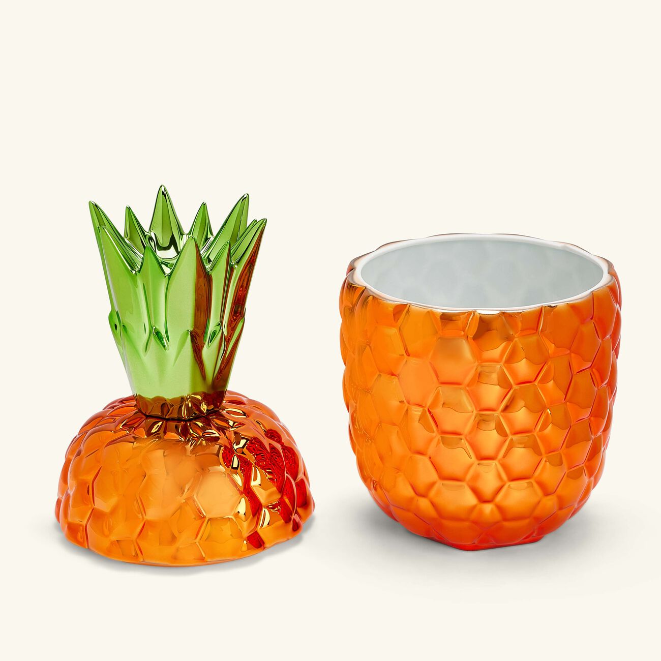 bernardaud victoria pineapple box orange