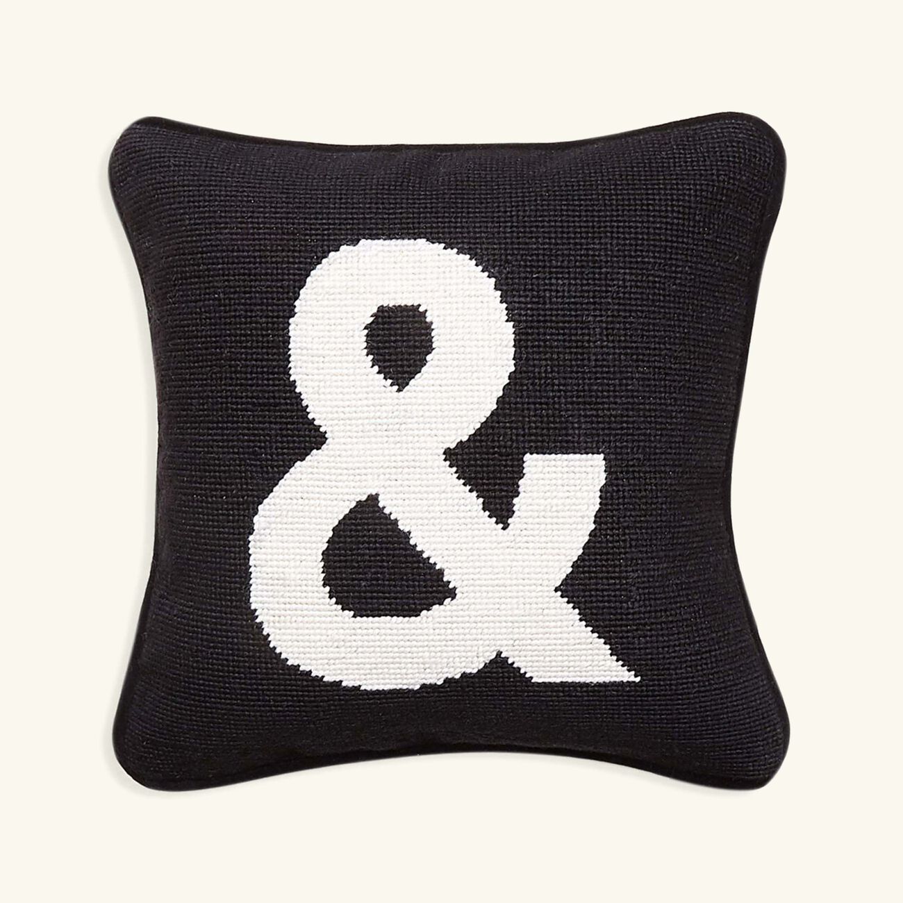 "&" Needlepoint Pillow jonathan adler needlepoint pillow